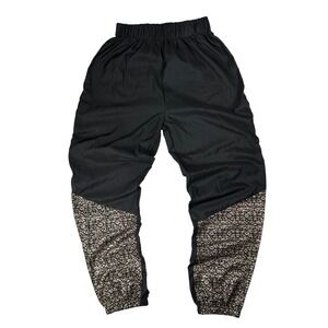Weissman Black Gold Metallic Lace Style Dance Joggers Pants Style 13775 Size MA